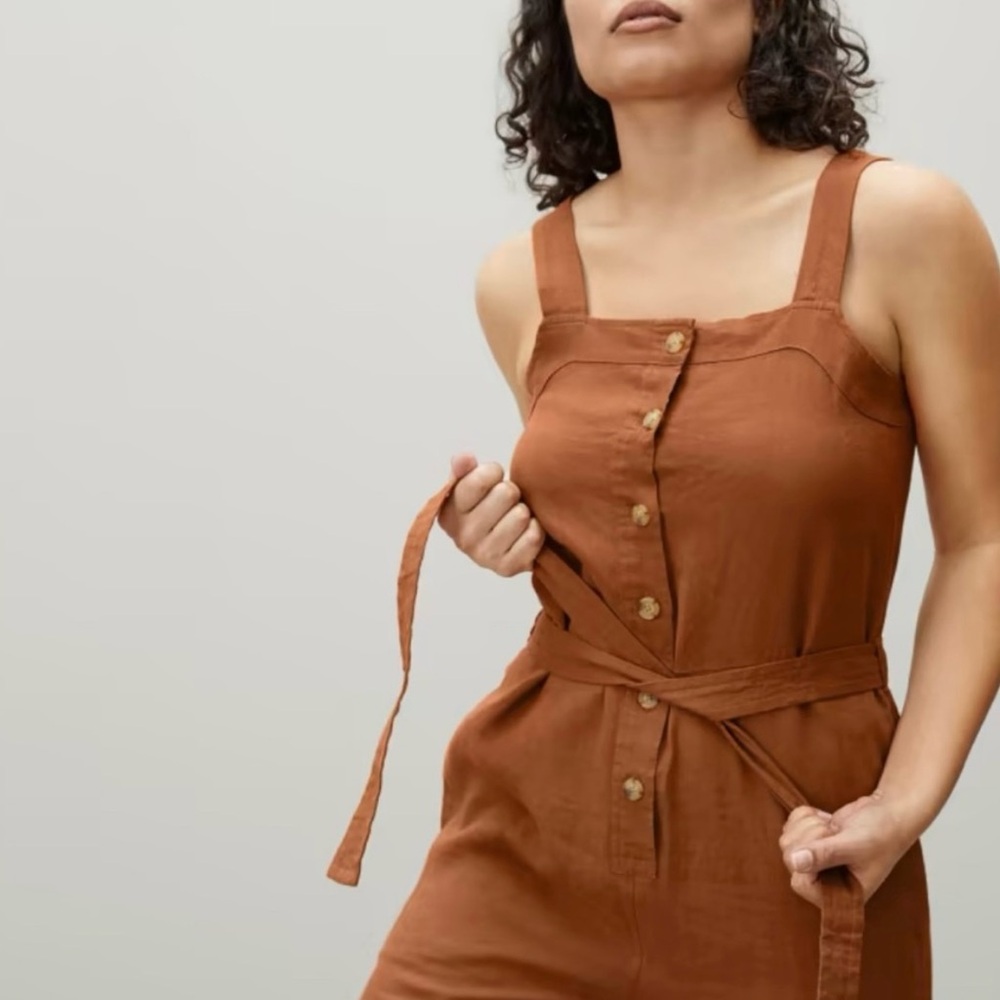 Everlane Linen Picnic Jumpsuit